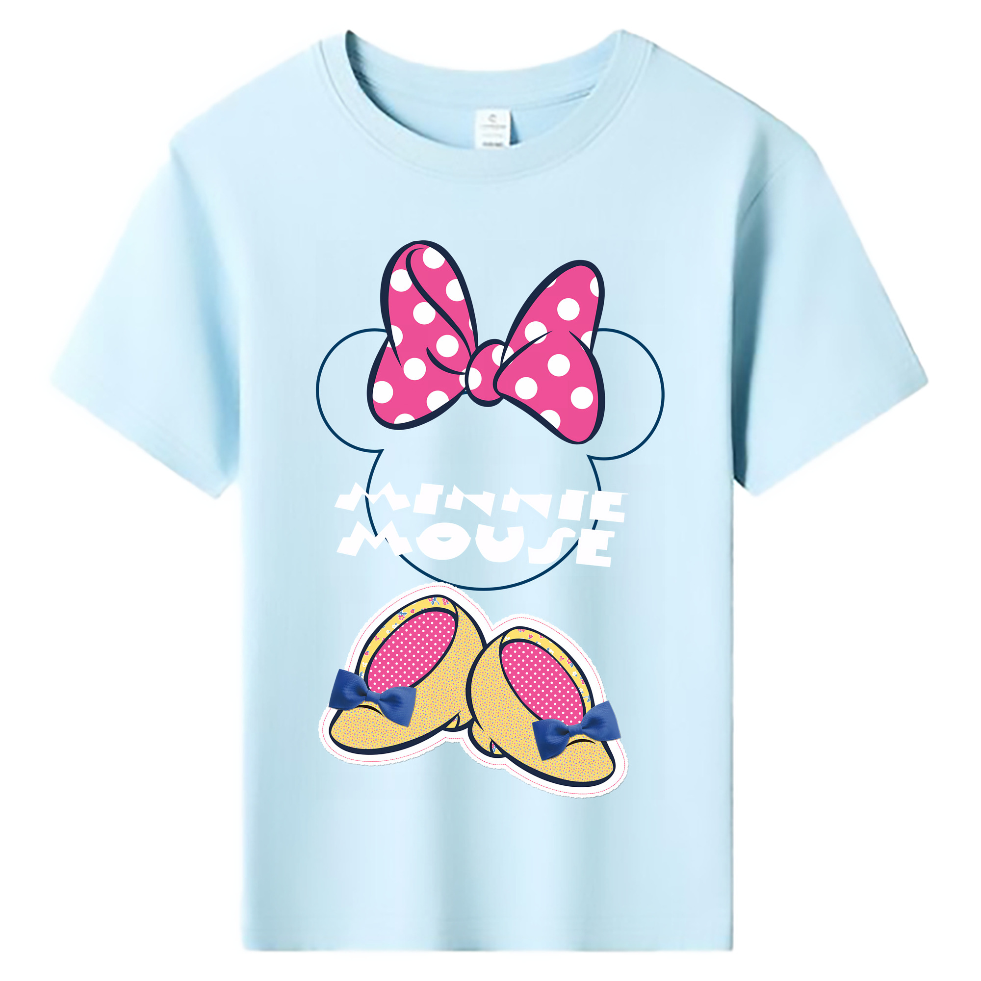（画像用） ミッキーマウス Mickey Mouse 綿100％キッズTシャツ（フロントプリント）